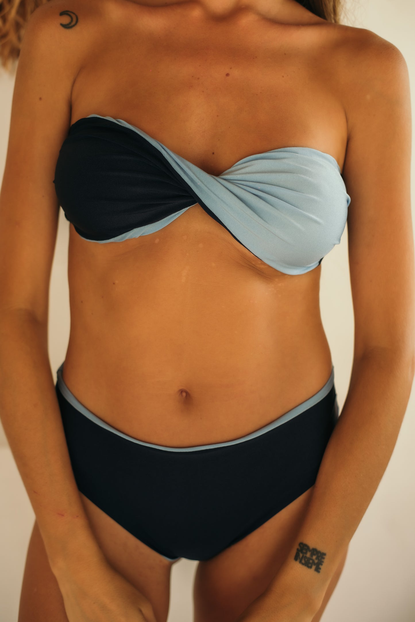 Blue Sea Reversible Bandeau Top